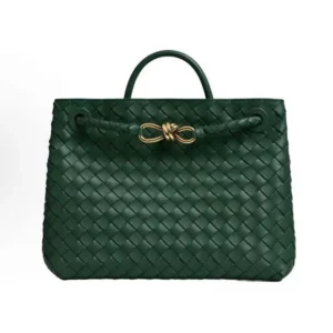 Bottega Veneta Women Medium Andiamo in Supple Intrecciato Leather-Green