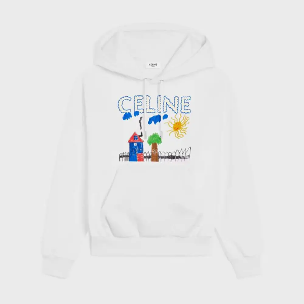 Celine Women 70’S Hoodie In Cotton Fleece RY0KT510Z