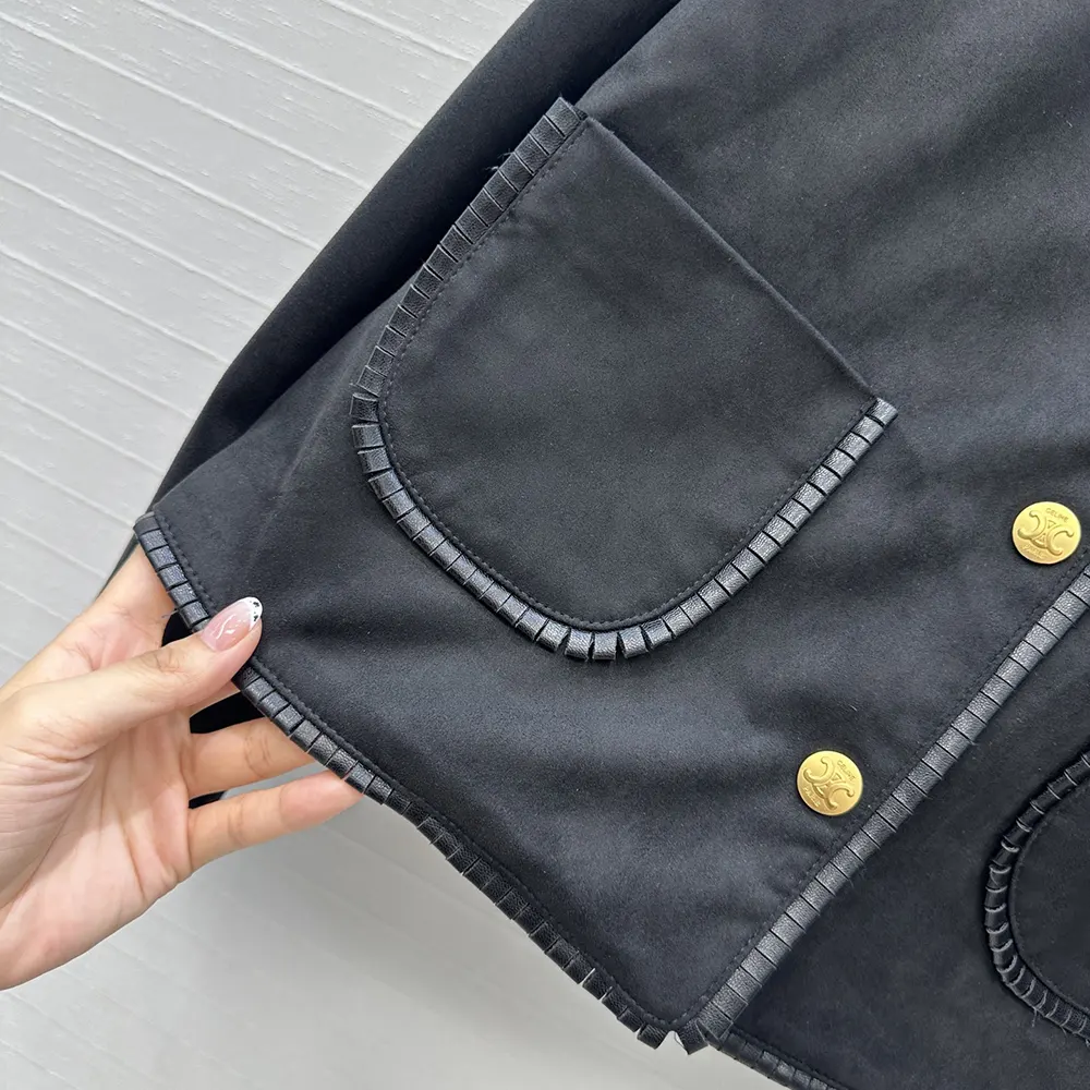 Celine Women Straight Blouson Jacket In Suede RV0ML434J