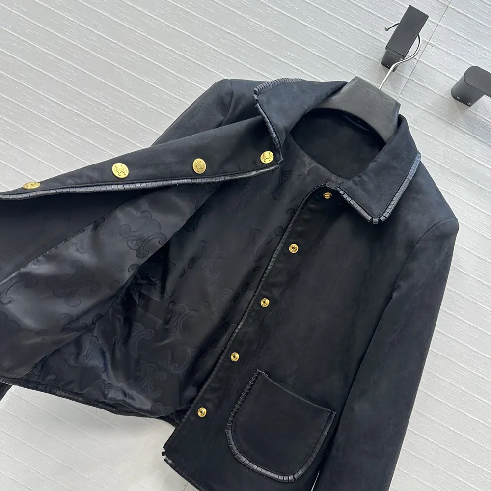 Celine Women Straight Blouson Jacket In Suede RV0ML434J