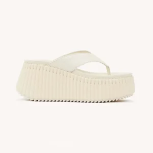 Chloe Women Nama Wedge Slide-White CHC25A10XSN122