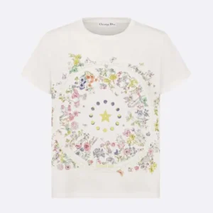 Dior Women Sleeveless Blouse with Removable Ruched Collar White Cotton Poplin