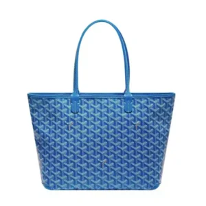 Goyard Women Sac Artois MM in Goyardine Canvas & Chevroches Calfskin-Blue