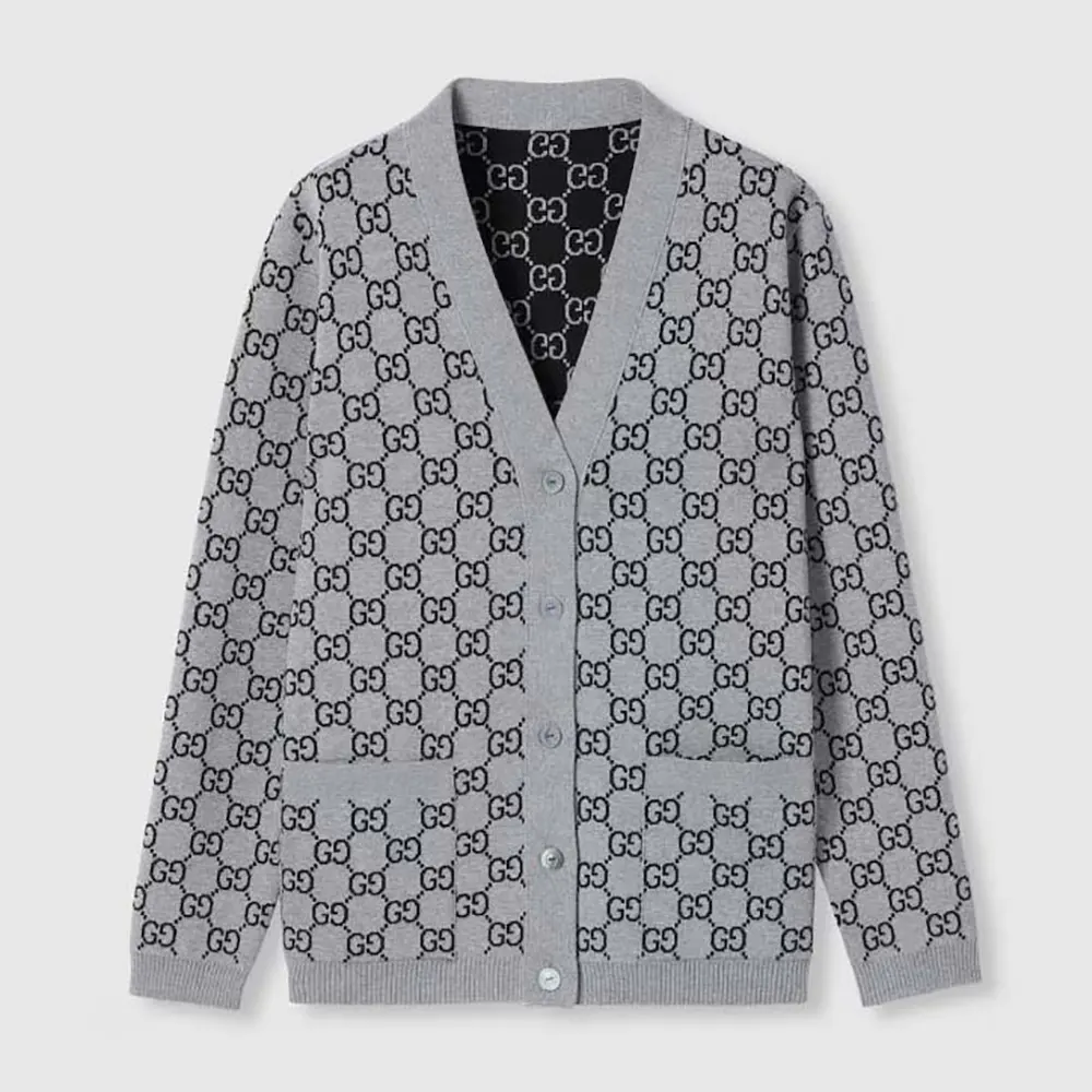 Reversible GG Wool Jacquard Cardigan ‎798157XKEJP1045