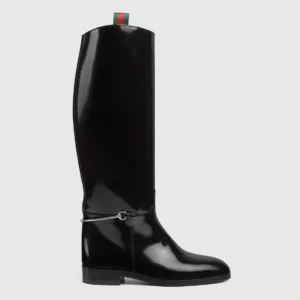 Gucci Women Boot with Slim Horsebit-Black 805310AADZD