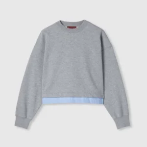 Gucci Women Cotton Jersey Sweatshirt with Embroidery 837933