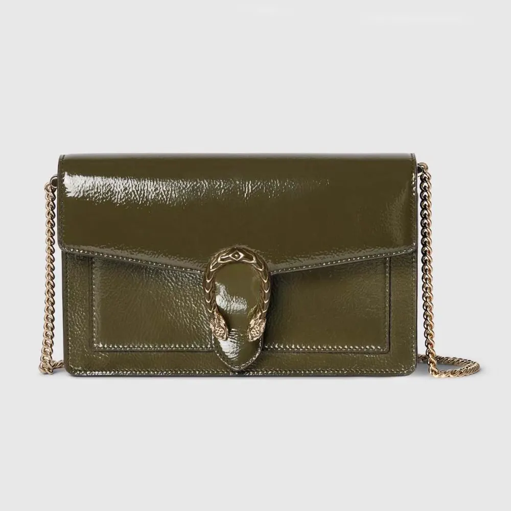 Gucci Women Dionysus Wallet On Chain-Dark Green 8373740GOGT