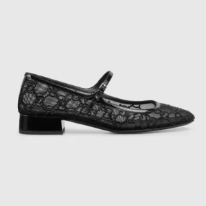 Gucci Women GG Crystal Ballet Flat-Black 835809FAEQ0