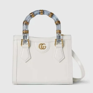 Gucci Women Gucci Diana Small Tote Bag-White ‎832936AAEVS Gucci Women Gucci Diana Small Tote Bag-White ‎832936AAEVS
