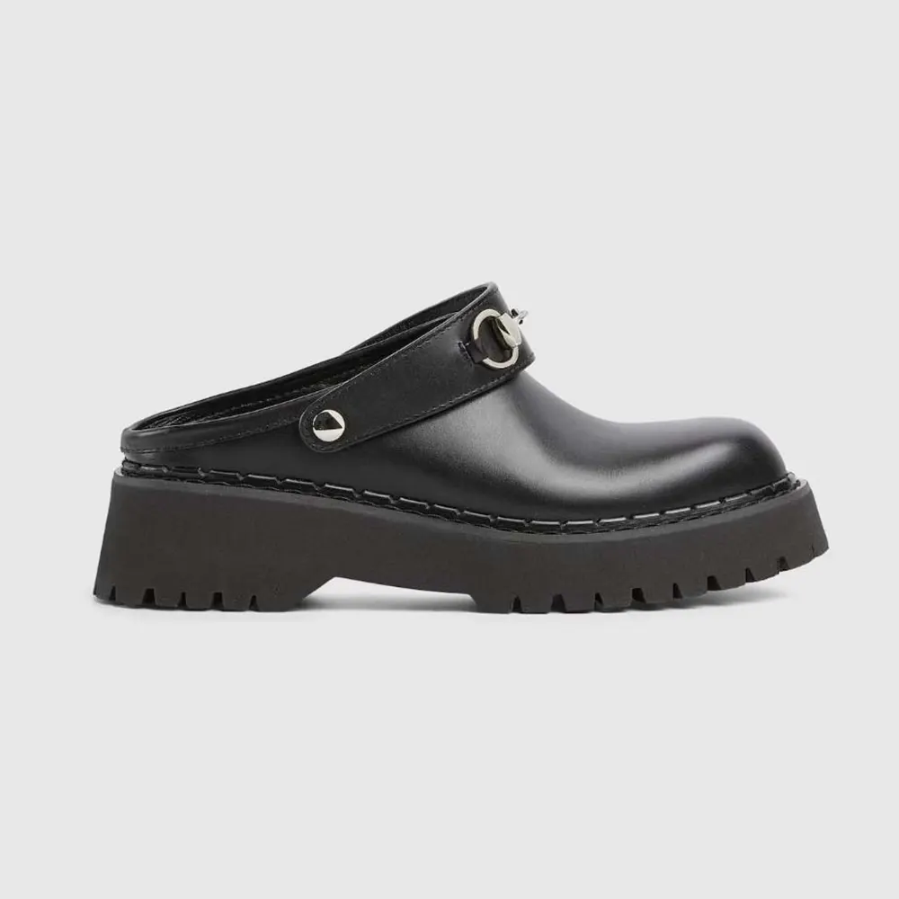 Gucci Women Mule with Horsebit-Black 835829AADCW