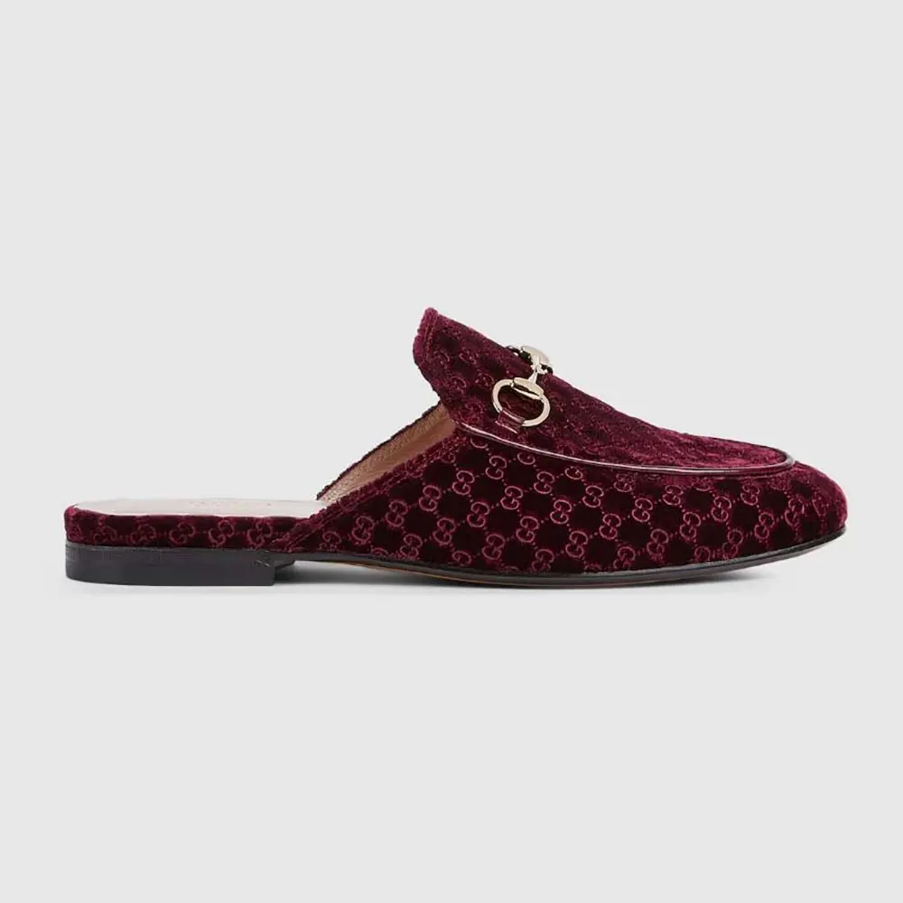 Gucci Women Princetown Slipper-Bordeaux 802163FAEUF