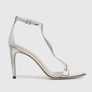 Gucci Women Sandal with Bamboo-Silver ‎836812AABU5