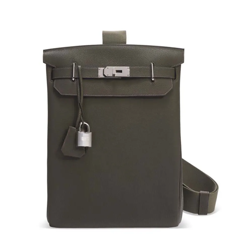 Hermes Unisex Hac A Dos PM Backpack-Dark Green H083589