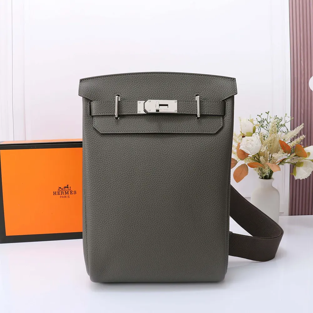 Hermes Unisex Hac A Dos PM Backpack-Dark Green H083589