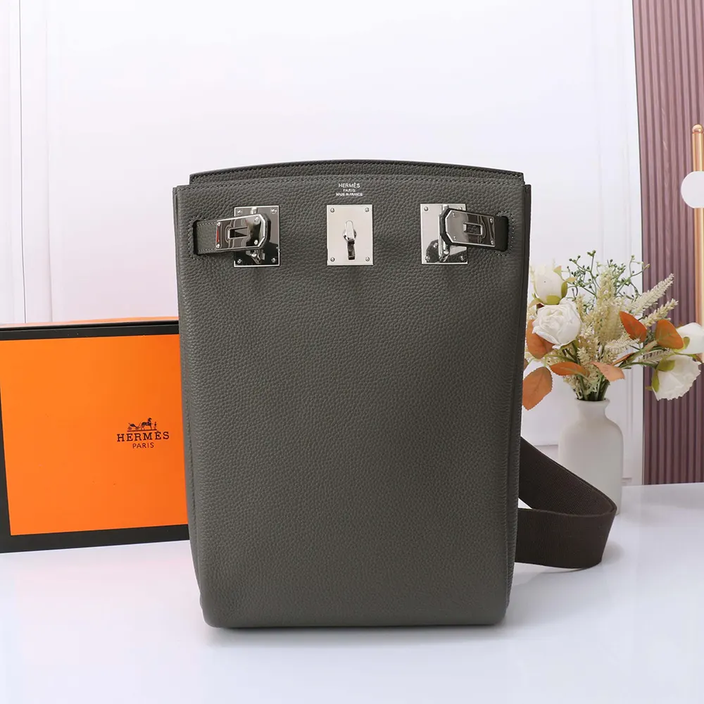 Hermes Unisex Hac A Dos PM Backpack-Dark Green H083589