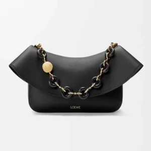 Loewe Women Medium Ola Bag in Smooth Calfskin-Black