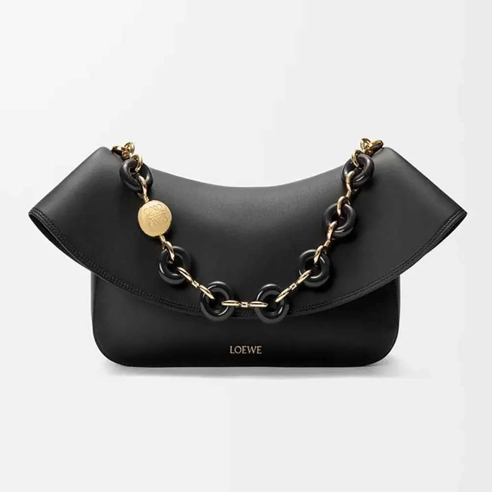 Loewe Women Medium Ola Bag in Smooth Calfskin-Black