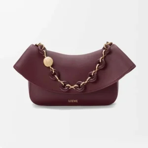 Loewe Women Medium Ola Bag in Smooth Calfskin-Dark Burgundy