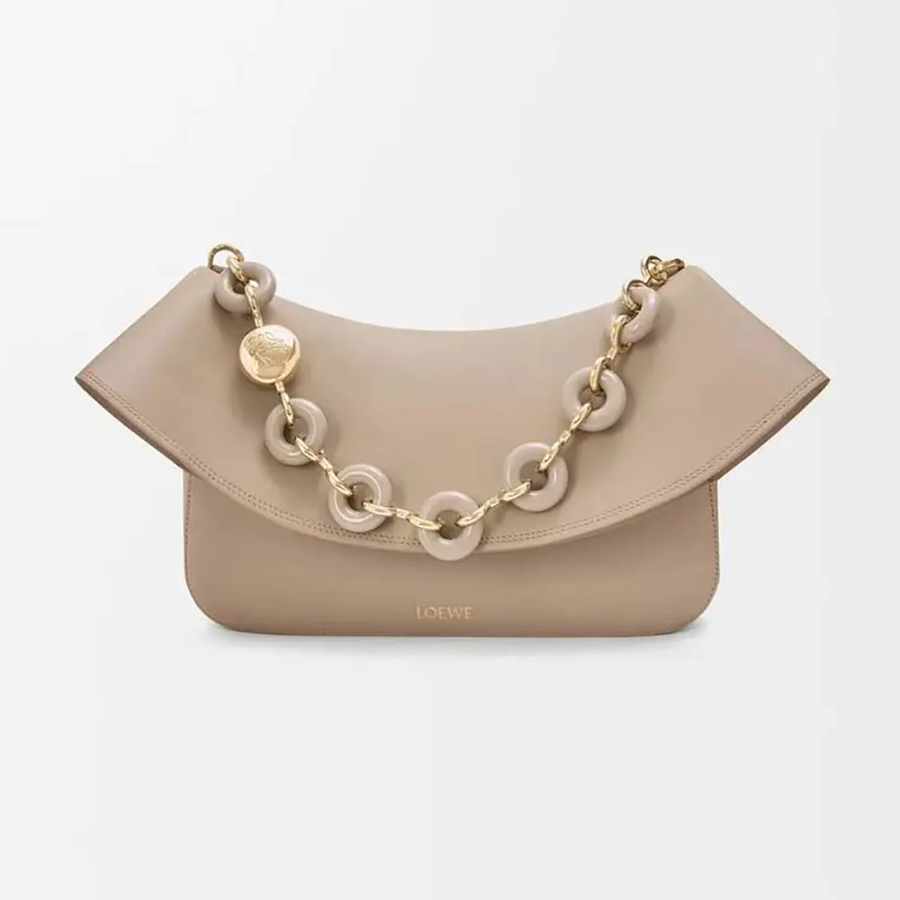 Loewe Women Medium Ola Bag in Smooth Calfskin-Sandy