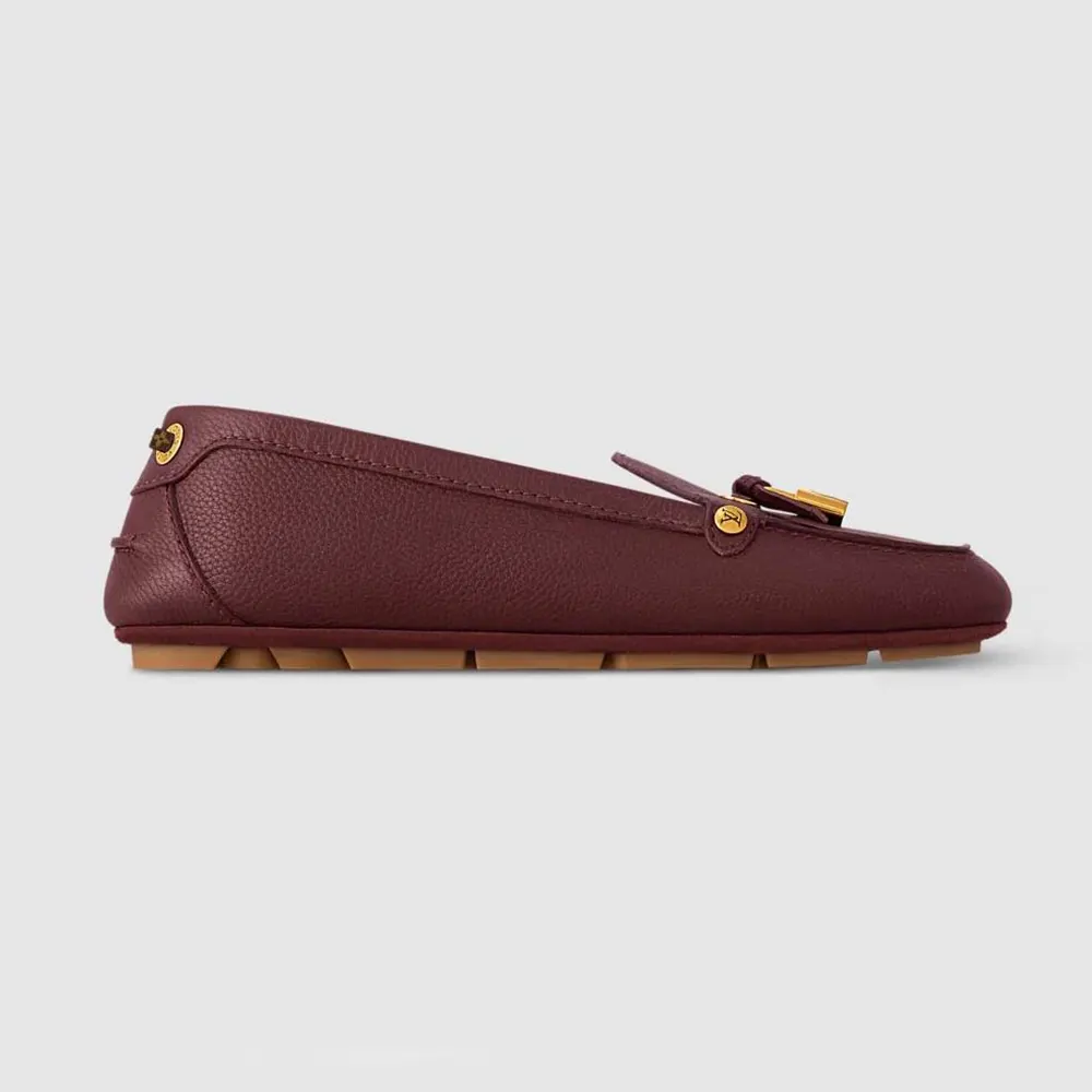 Louis Vuitton LV Women Flore Car Shoe-Bordeaux Red 1AICJM
