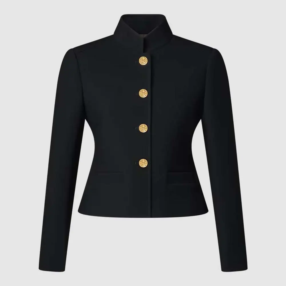 Louis Vuitton Women LV Button Officer Jacket 1AHUQY