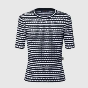 Louis Vuitton Women Scallop Stripe Knit Top 1AHJ15
