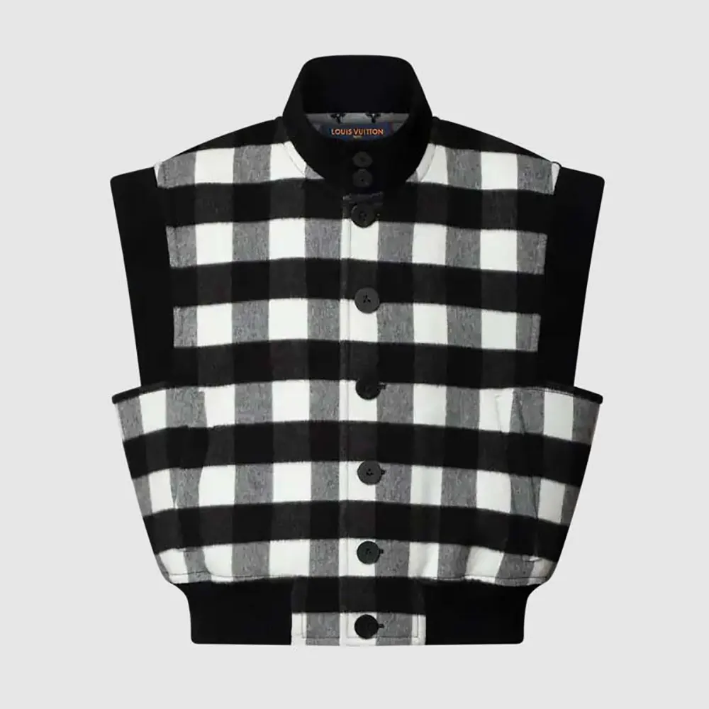 Louis Vuitton Women Sleeveless Check Bomber Jacket 1AIPTD