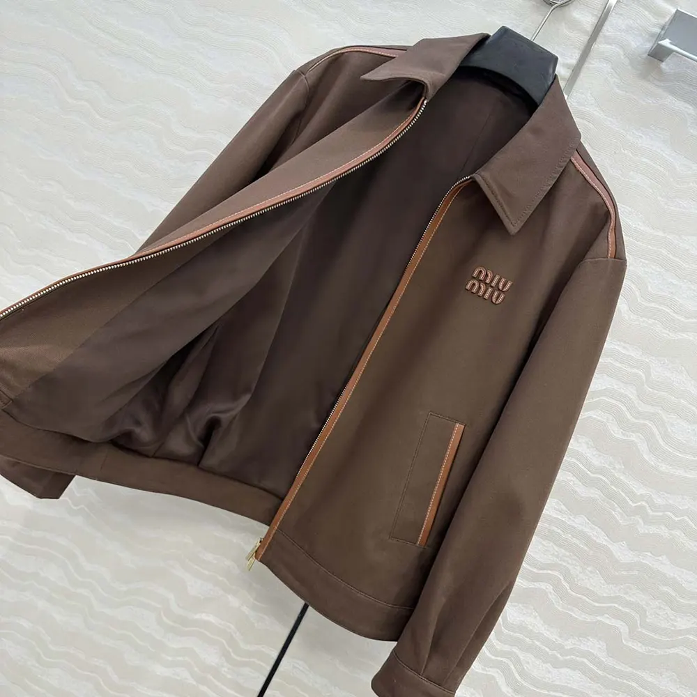 Miu Miu Wome Jacquard Canvas Blouson Jacket ML104217FSF0324