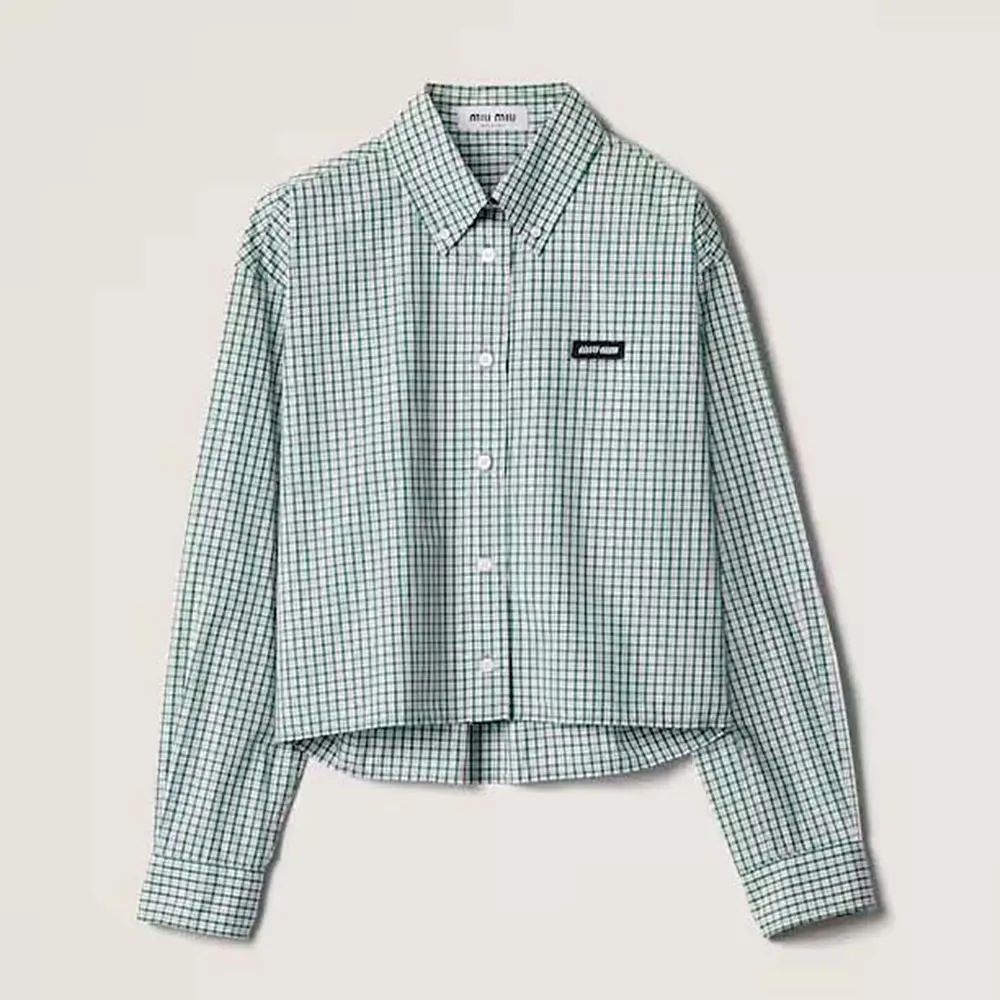 Miu Miu Women Checked Shirt MK1659