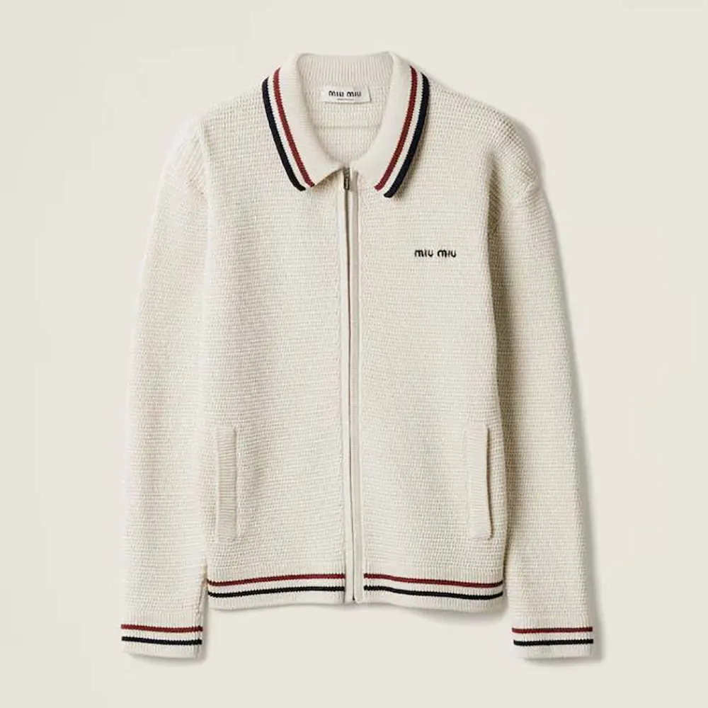 Miu Miu Women Cotton Knit Zipper Cardigan MMF9691616
