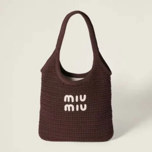 Miu Miu Women Ivy Raffia-Effect Woven Tote Bag 5BG231ACQY