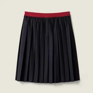 Miu Miu Women Pleated Pinstripe Midi Skirt MG2530174X