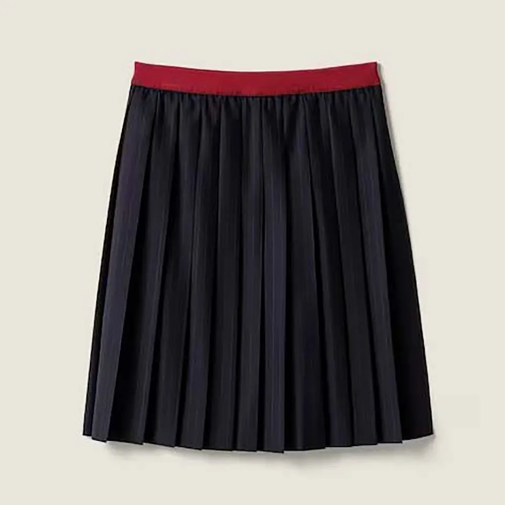 Miu Miu Women Pleated Pinstripe Midi Skirt MG2530174X
