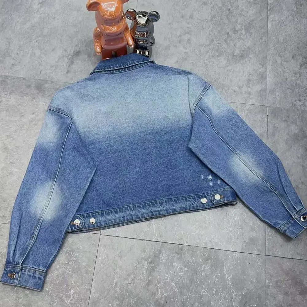 Prada Women Cropped Organic Denim Jacket GFB27913Z6