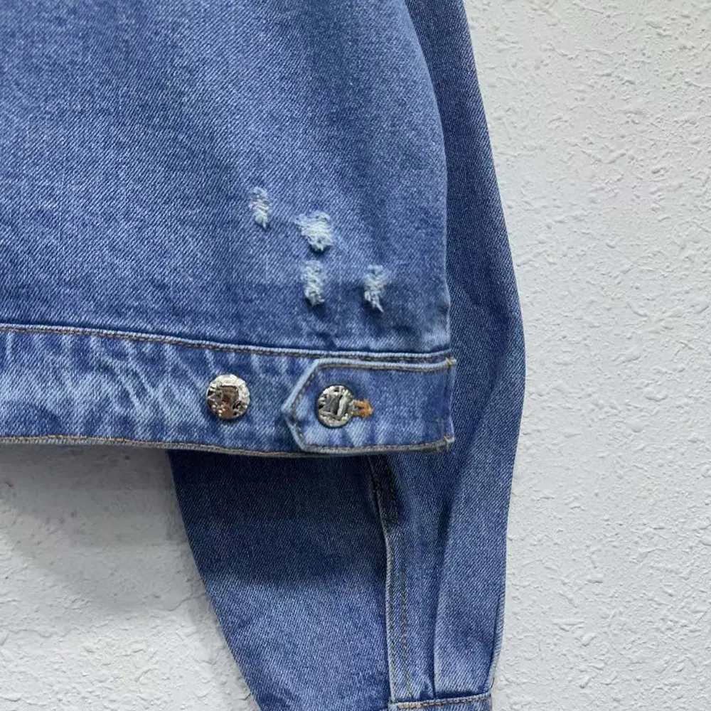 Prada Women Cropped Organic Denim Jacket GFB27913Z6