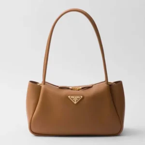 Prada Women Darling Medium Leather Shoulder Bag-Brown 1BA4442CYS