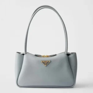 Prada Women Darling Medium Leather Shoulder Bag-Light Blue 1BA4442CYS