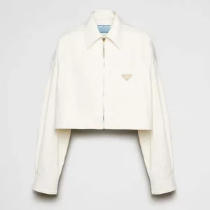 Prada Women Denim Blouson Jacket GFB27914LWF01CD