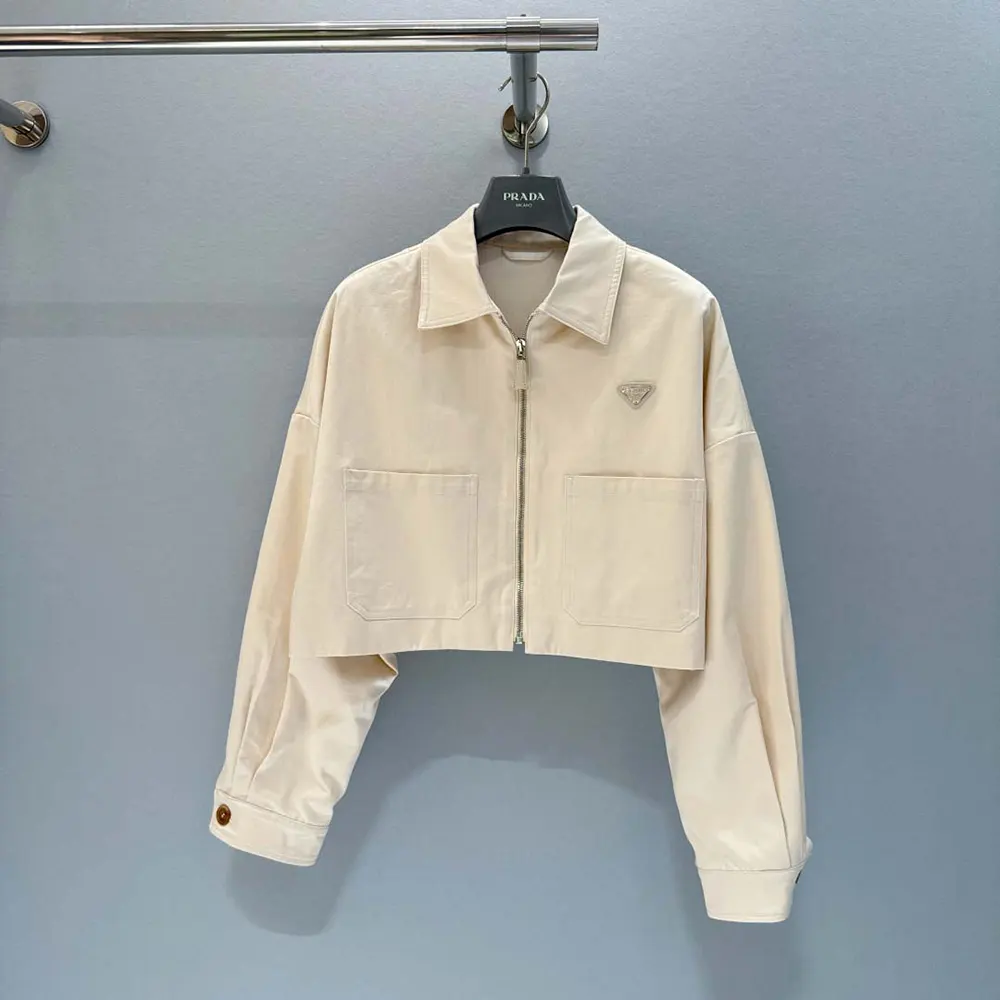 Prada Women Denim Blouson Jacket GFB27914LWF01CD