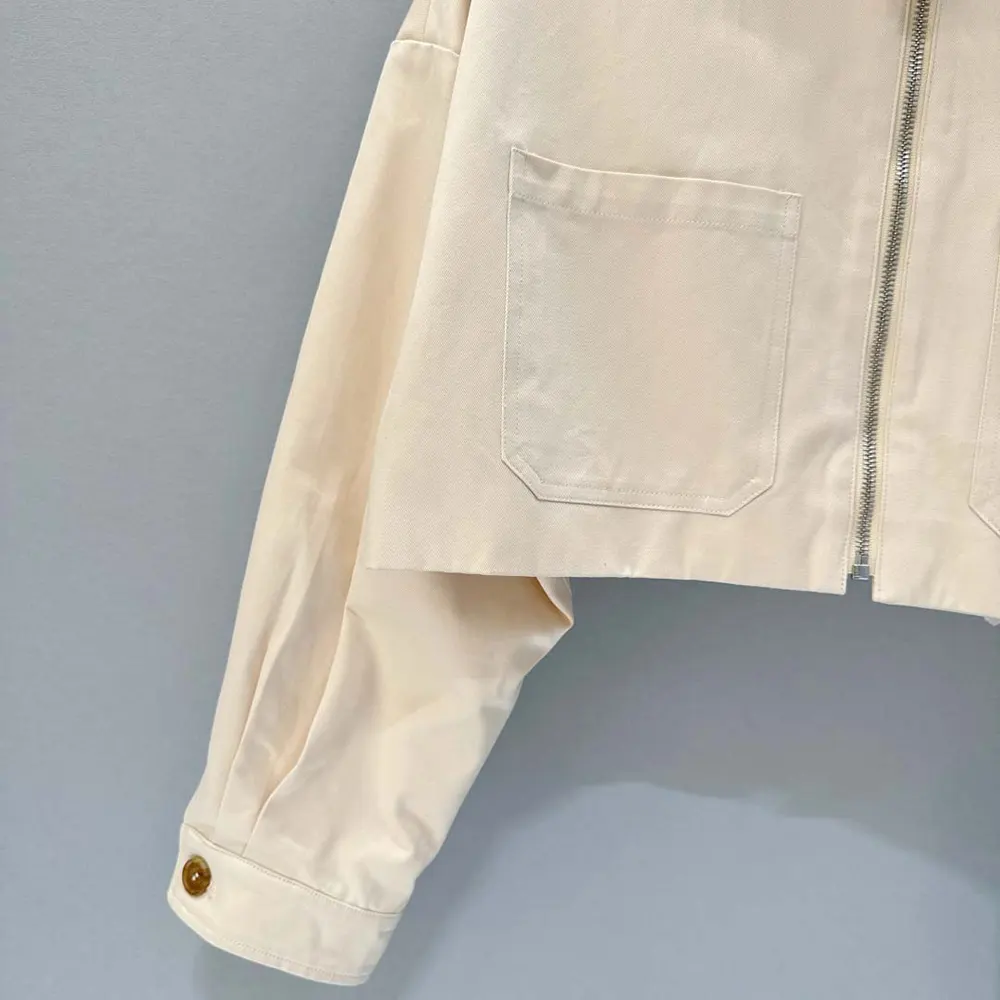 Prada Women Denim Blouson Jacket GFB27914LWF01CD