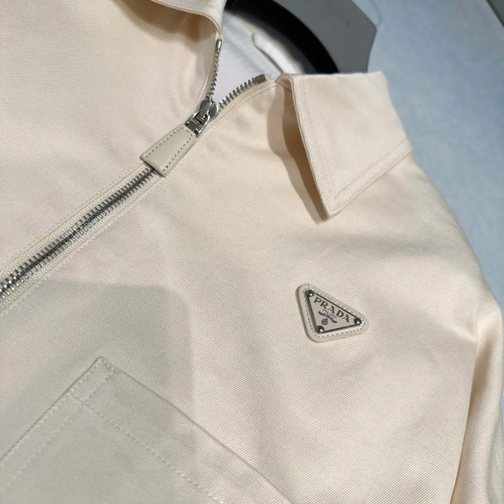 Prada Women Denim Blouson Jacket GFB27914LWF01CD