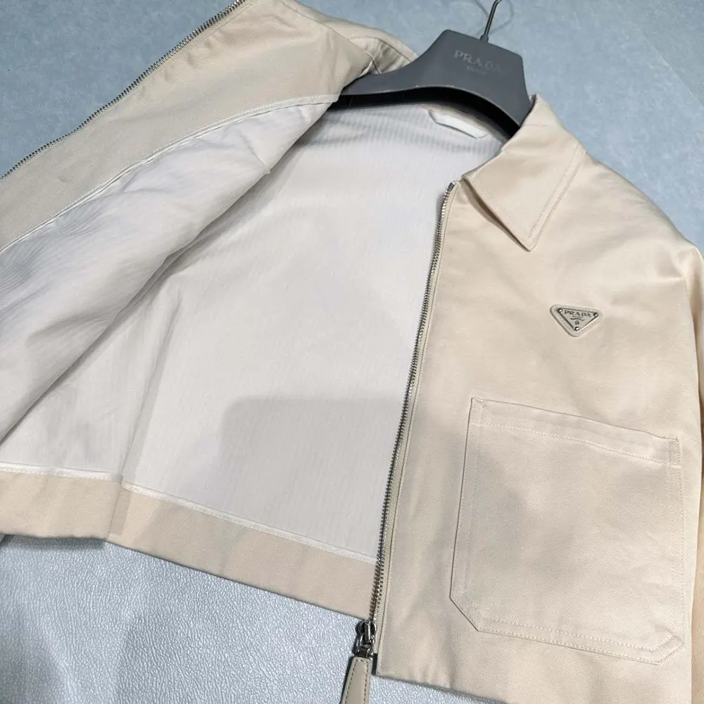 Prada Women Denim Blouson Jacket GFB27914LWF01CD