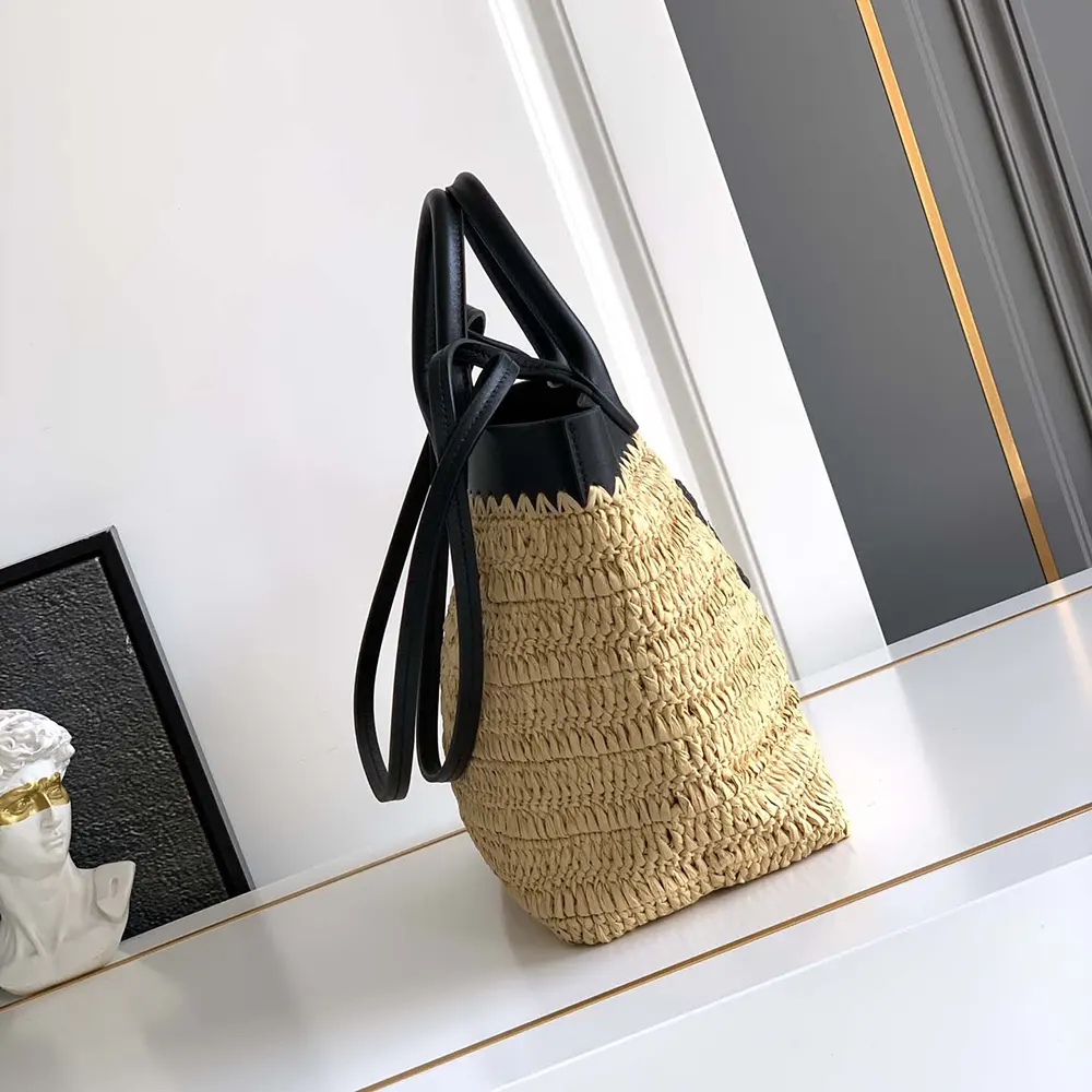 Prada Women Small Crochet and Leather Tote Bag 1BG5002M2Q