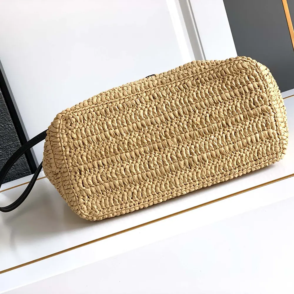 Prada Women Small Crochet and Leather Tote Bag 1BG5002M2Q