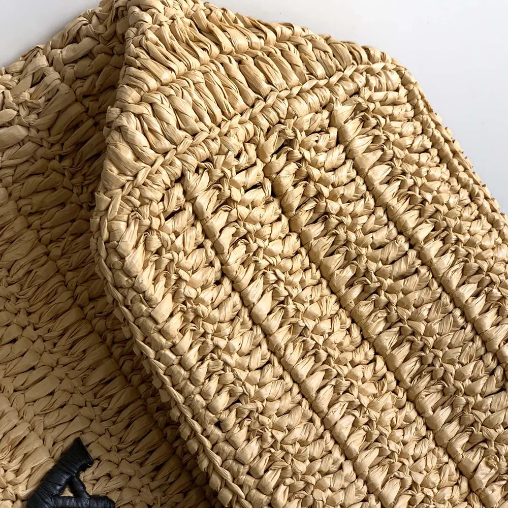 Prada Women Small Crochet and Leather Tote Bag 1BG5002M2Q