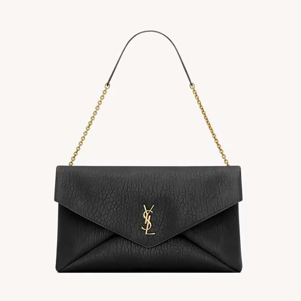 Saint Laurent YSL Women Cassandre Xxl Envelope Pouch On Chain In Lambskin