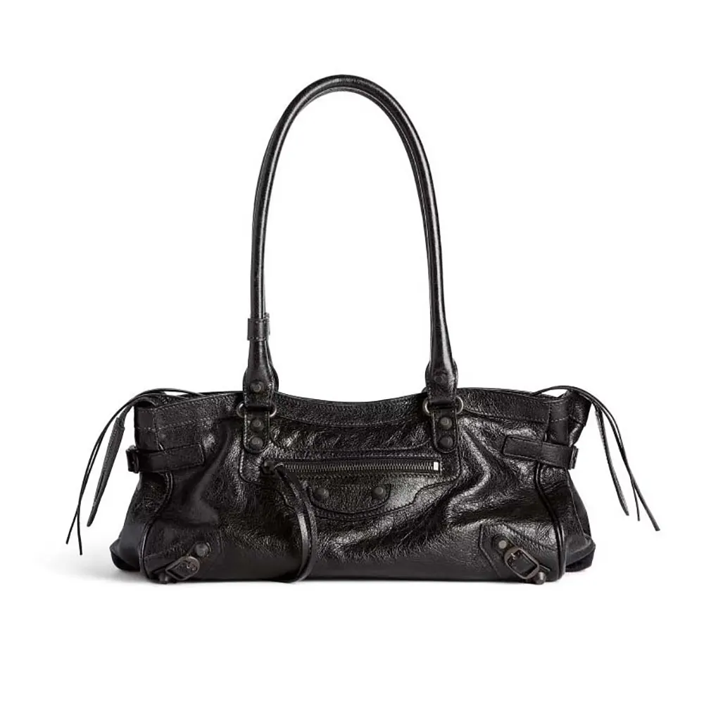 Balenciaga Women Le City Bag East-West In Black 8457042A