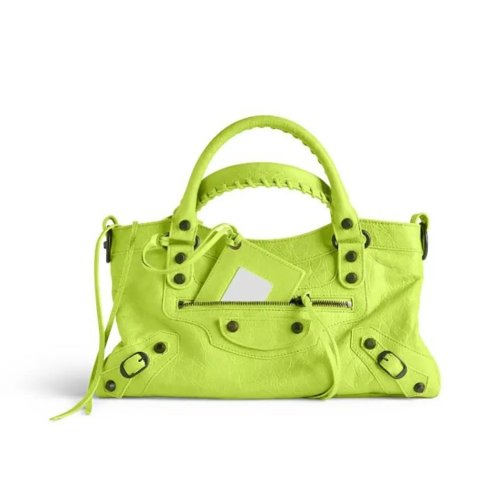 Balenciaga Women Le City First Bag In Granny Green Arena Storico Lambskin