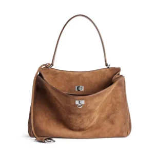 Balenciaga Women Rodeo Handbag Medium In Camel-Brown 7897722A