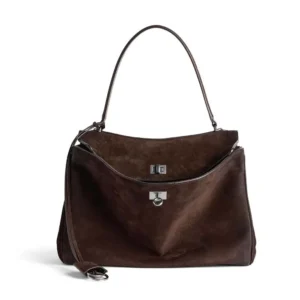 Balenciaga Women Rodeo Handbag Medium In Light Espresso 7897722A